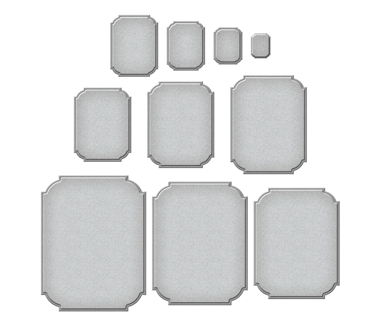 Notched Corner Frames Etched Dies