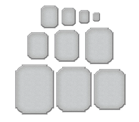 Notched Corner Frames Etched Dies