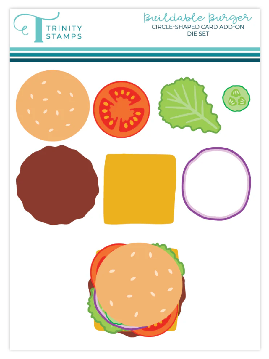 Trinity Stamps Buildable Burger Die Set - Circle Card Add-On