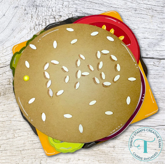 Trinity Stamps Buildable Burger Die Set - Circle Card Add-On