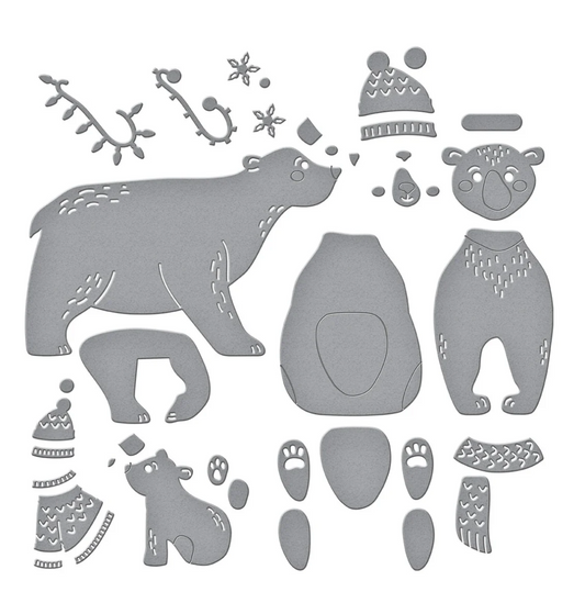 Spellbinders Polar Bear Pals Etched Dies