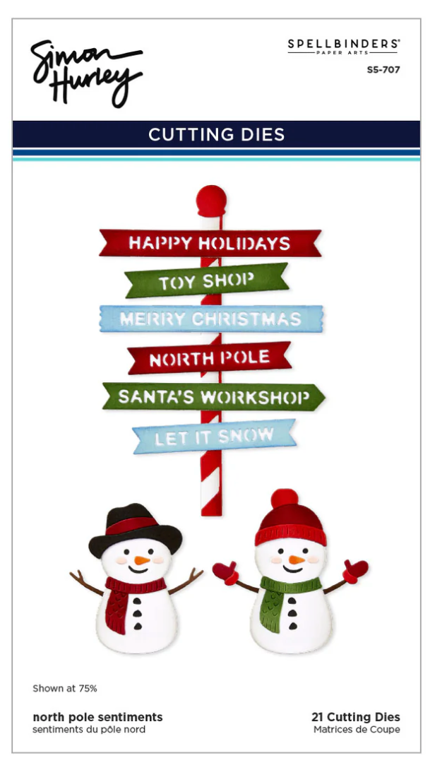 Spellbinders North Pole Sentiments Etched Dies