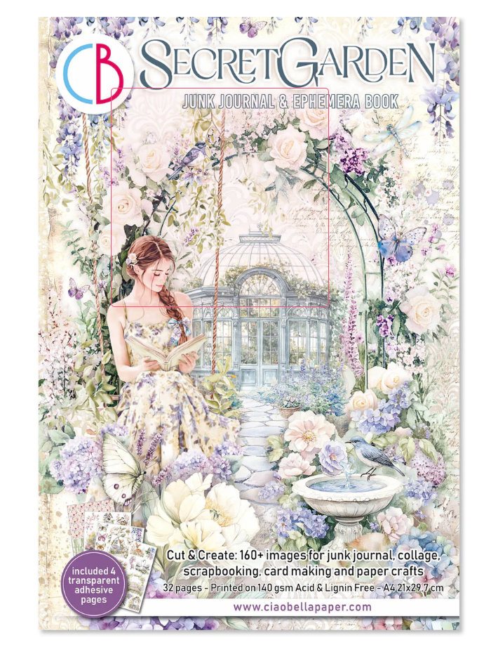 Secret Garden Junk Journal & Ephemera Book A4 32/Pkg