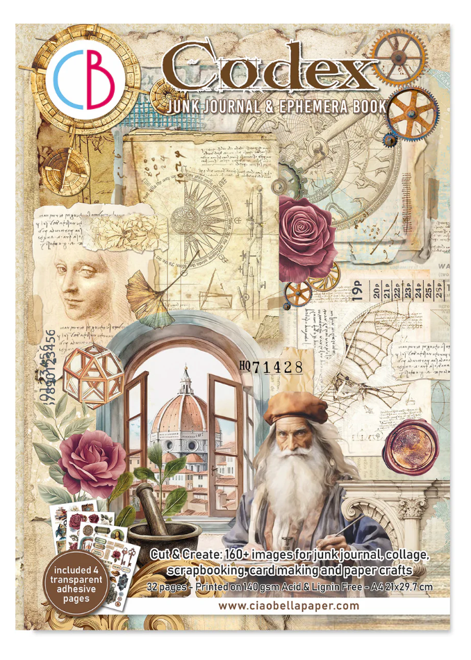 Codex Junk Journal & Ephemera Book A4 32/Pkg