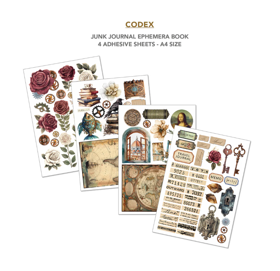 Codex Junk Journal & Ephemera Book A4 32/Pkg