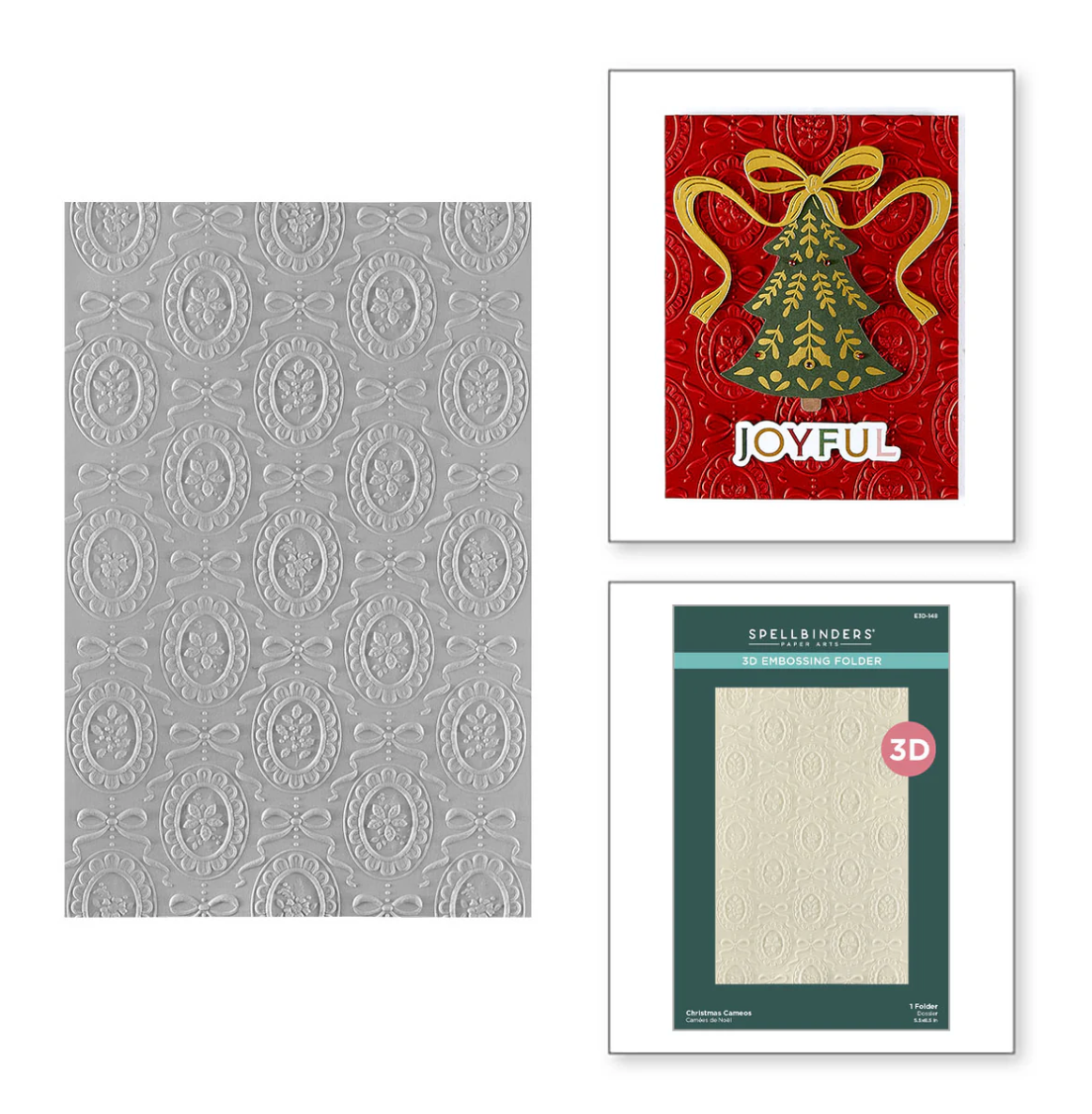 Spellbinders Christmas Cameos 3D Embossing Folder