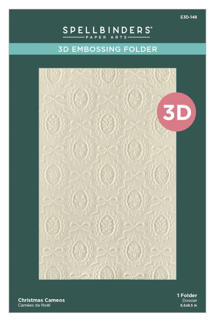 Spellbinders Christmas Cameos 3D Embossing Folder