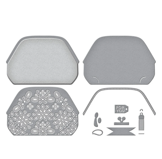 Spellbinders Gorgeous You Makeup Bag Etched Dies