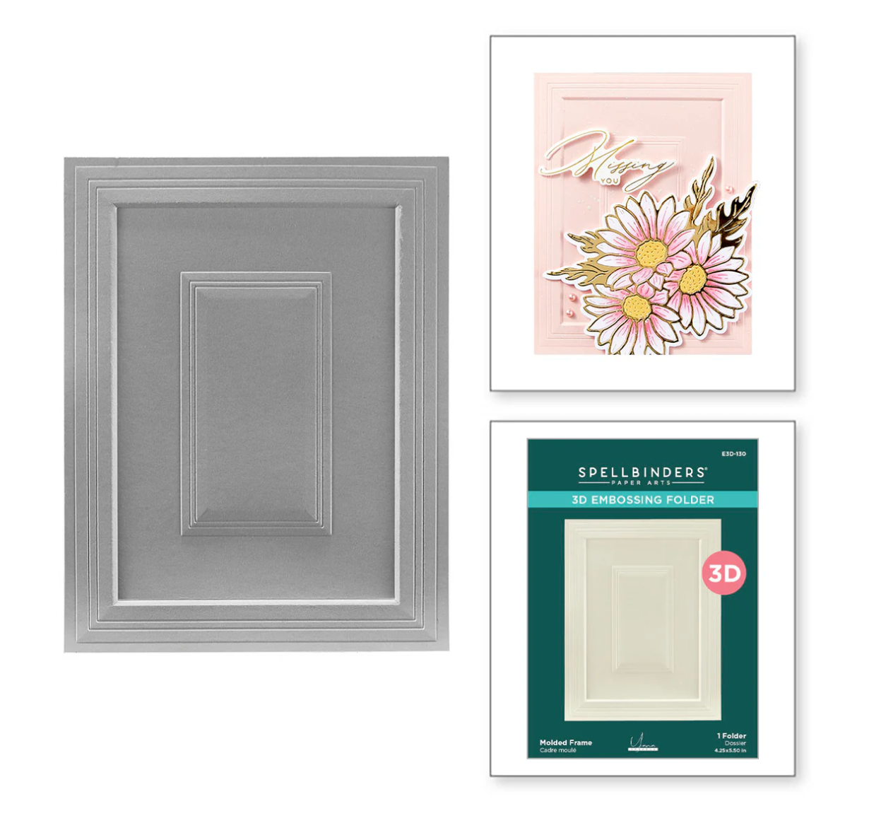 Spellbinders Molded Frame 3D Embossing Folder