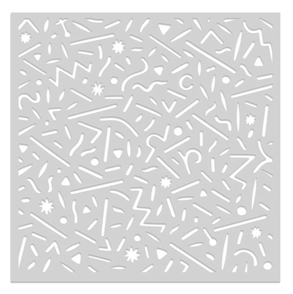 Hero Arts Dancing Lines Stencil