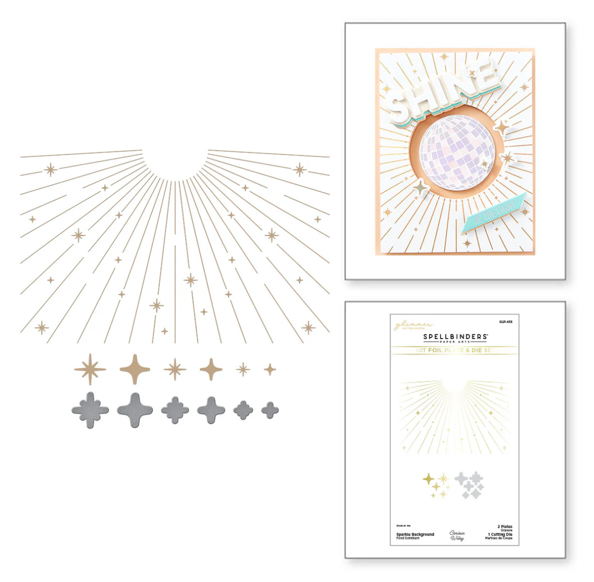 Sparkle Background Glimmer Hot Foil Plate & Die Set