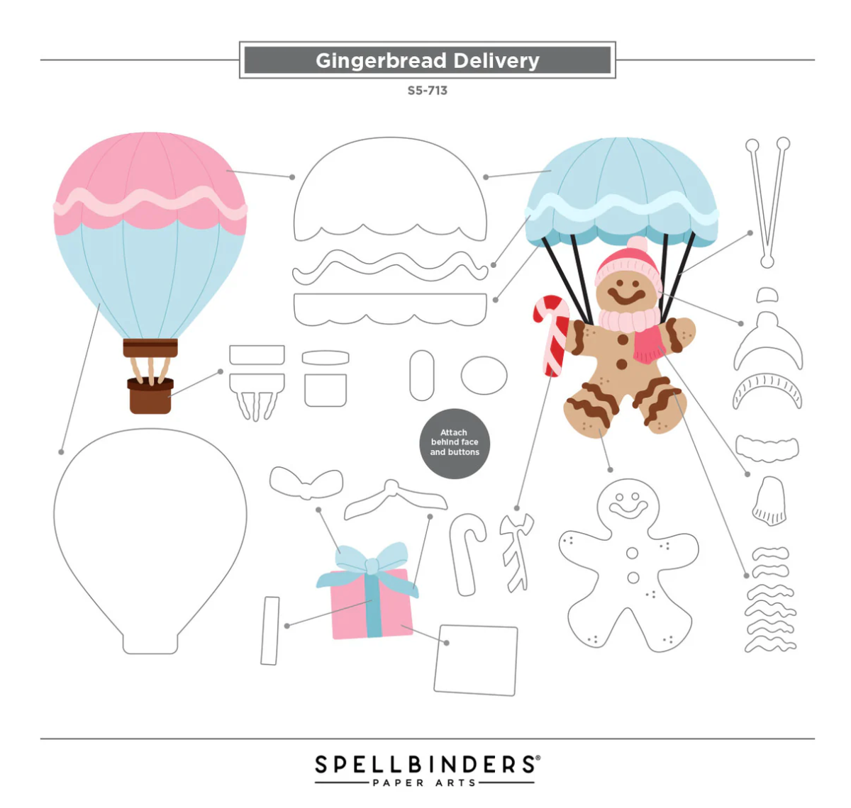 Spellbinders Gingerbread Delivery Etched Dies