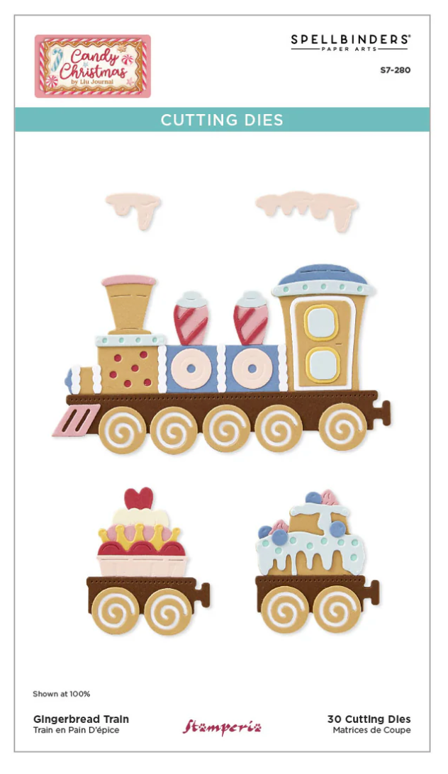 Spellbinders Gingerbread Train Etched Dies