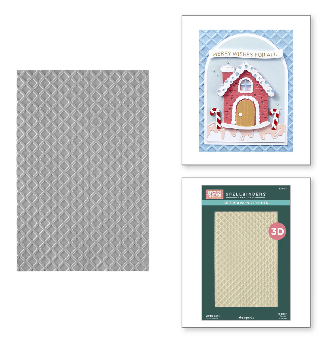 Spellbinders Waffle Cone 3D Embossing Folder