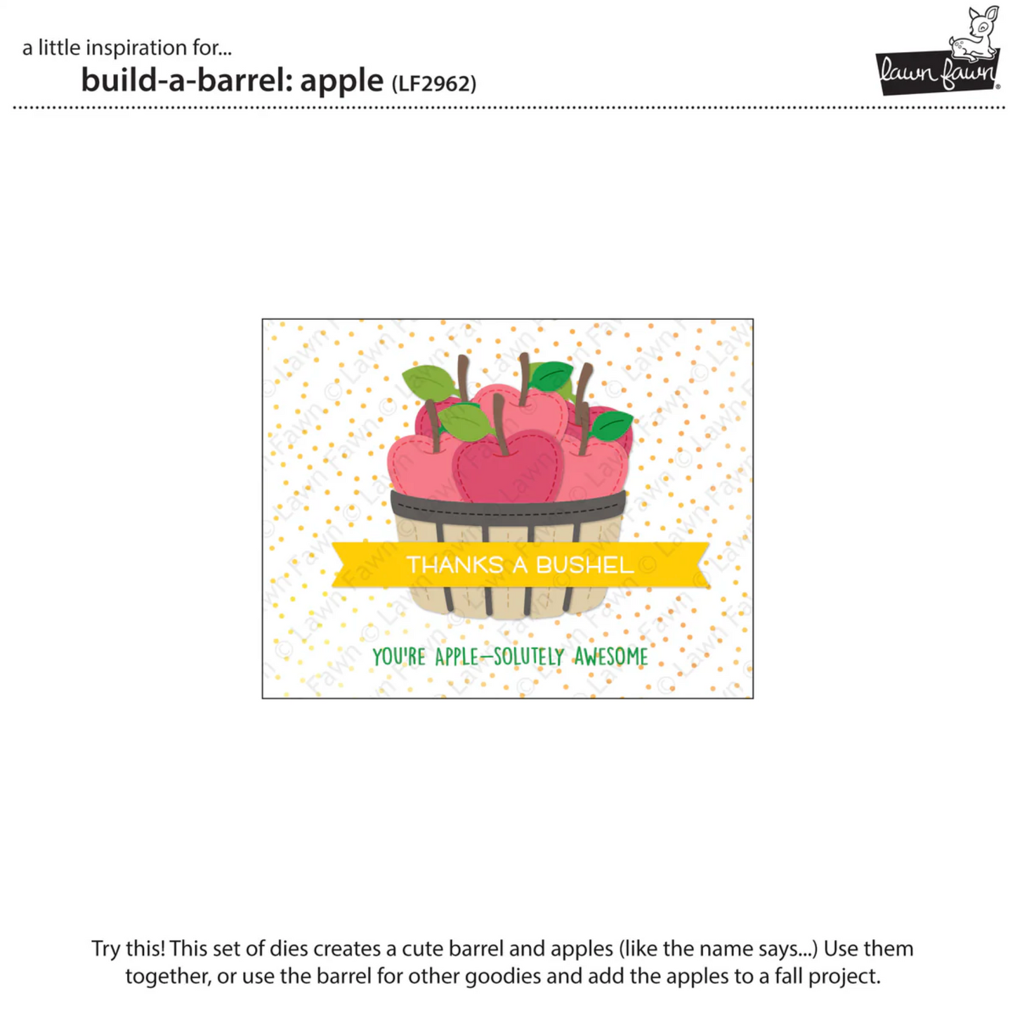 Lawn Fawn Build-A-Barrel: Apple Die Set