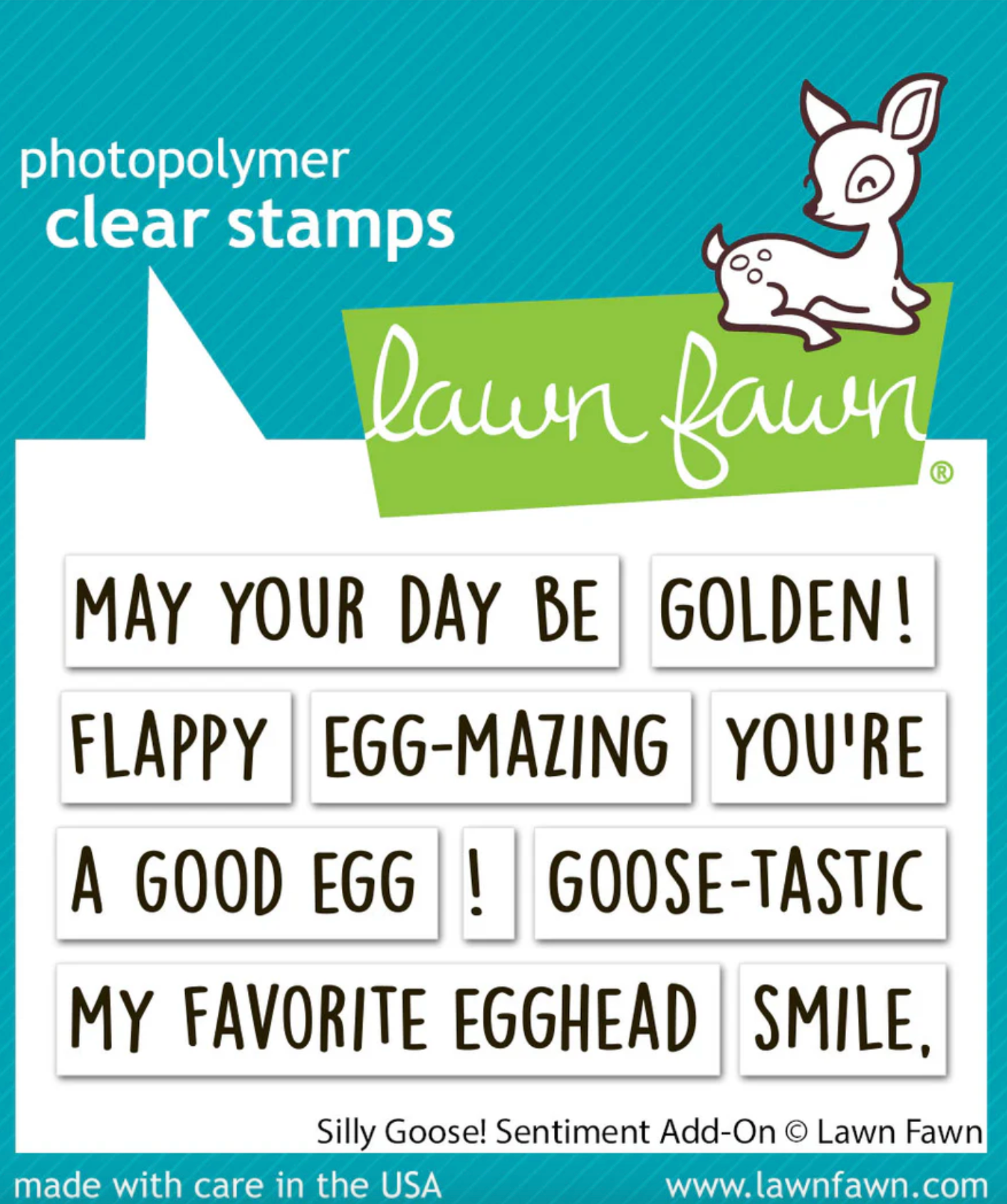 Lawn Fawn Silly Goose! Sentiment Add-On Stamps