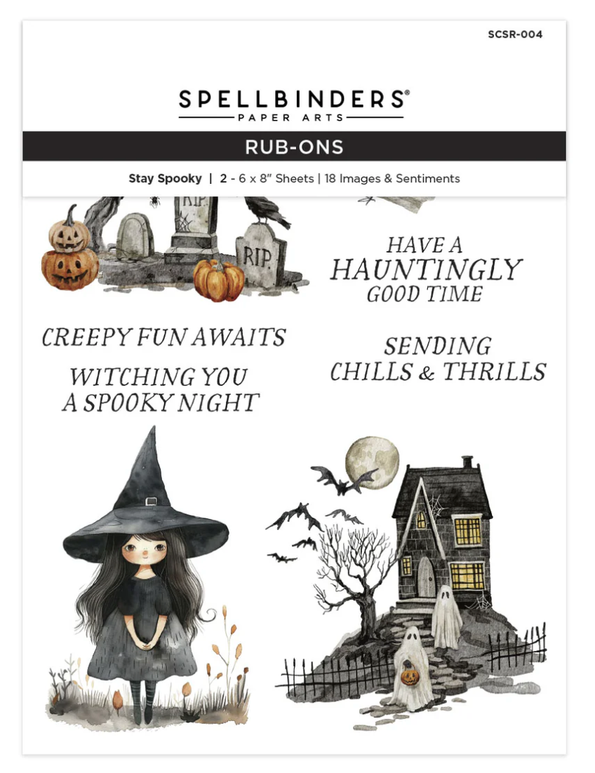Spellbinders Stay Spooky Rub-On Sheets