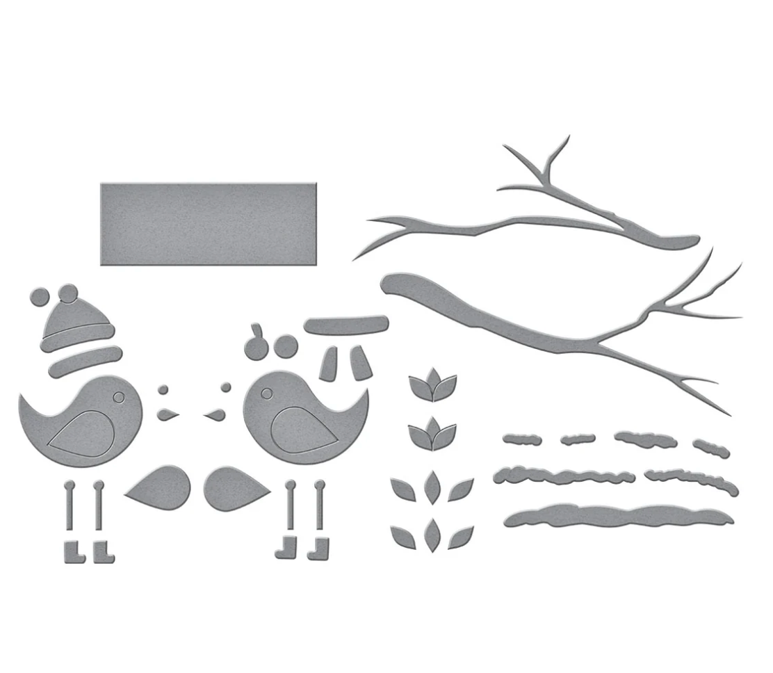 Spellbinders Little Birdies Etched Dies