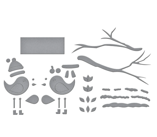 Spellbinders Little Birdies Etched Dies