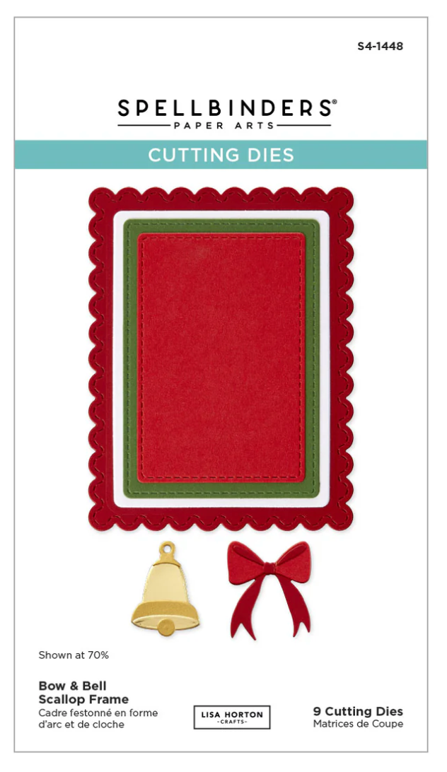 Spellbinders Bow & Bell Scallop Frame Etched Dies