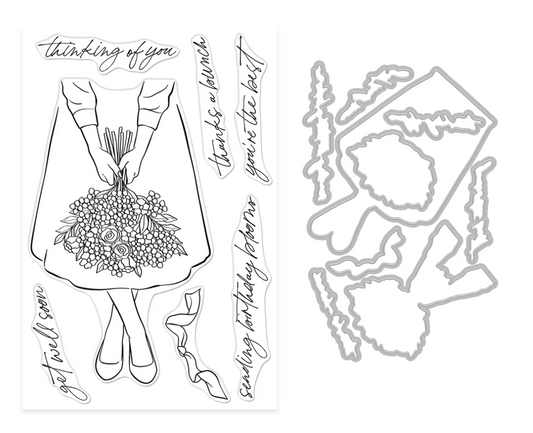 Hero Arts Summer Bouquet Stamp & Cut Set