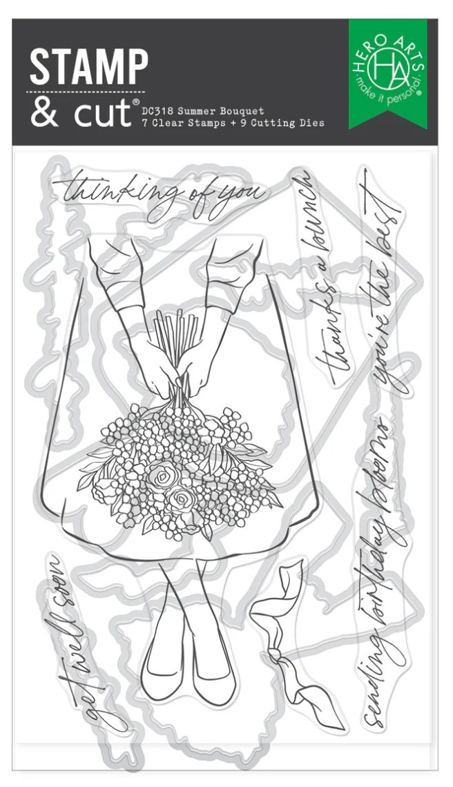 Hero Arts Summer Bouquet Stamp & Cut Set