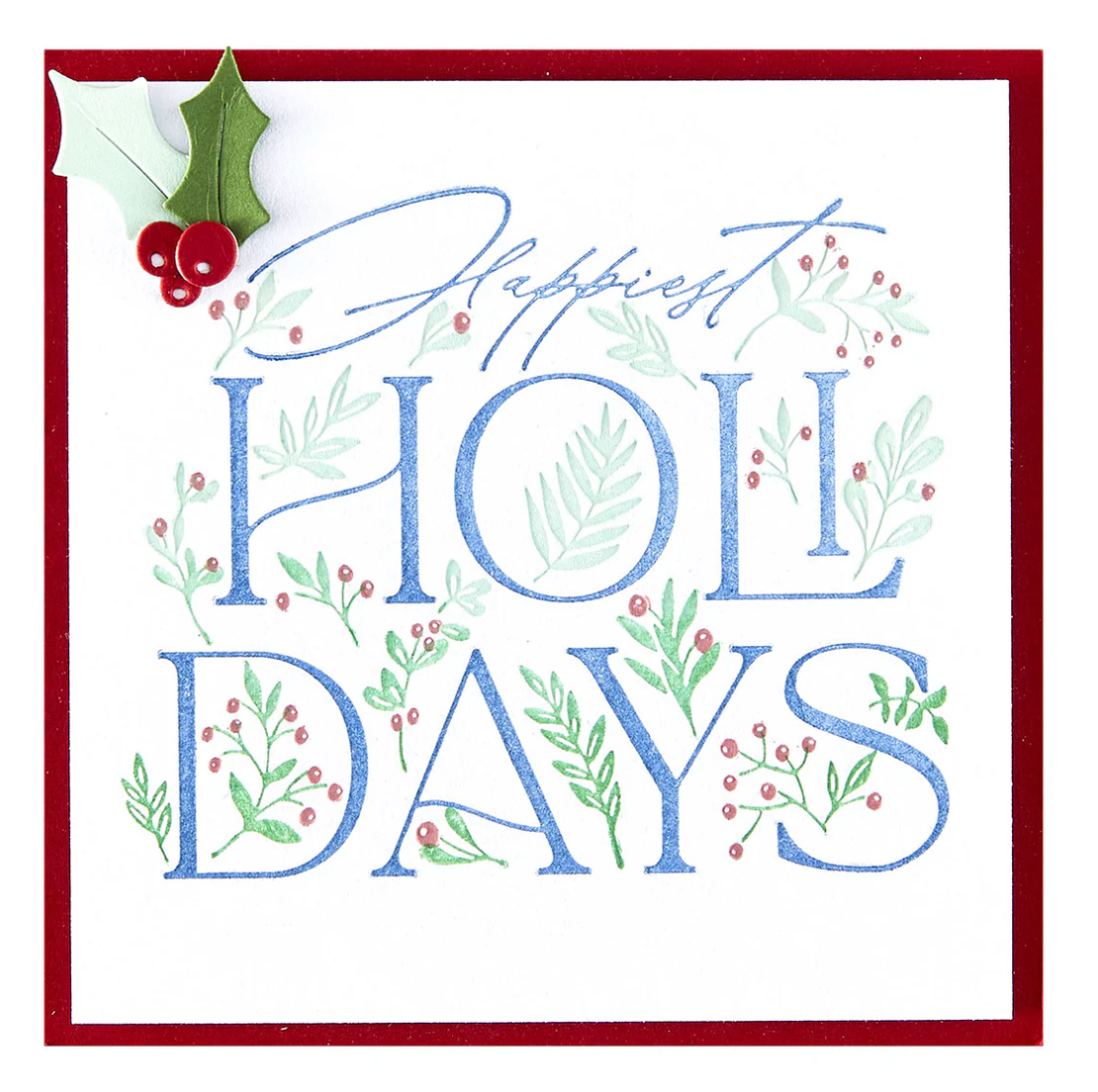 Spellbinders Happiest Holidays Registration Press Plate Set