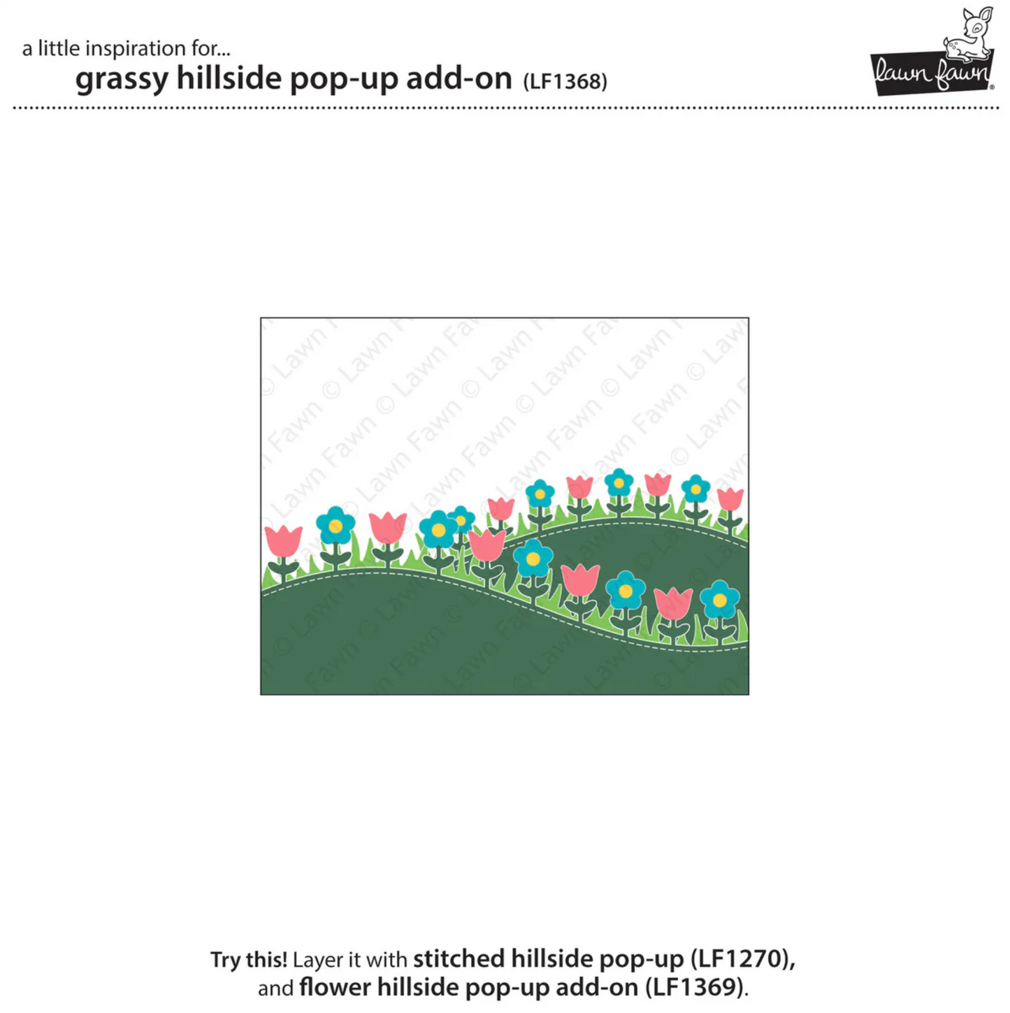 Lawn Fawn Grassy Hillside Pop-Up Add-On