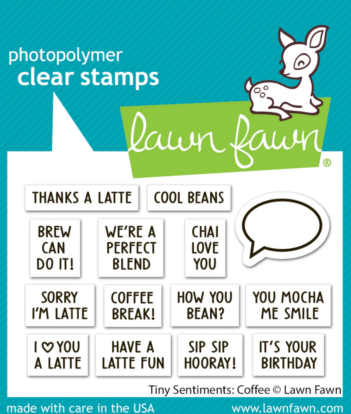 Lawn Fawn Tiny Sentiments: Coffee Bundle