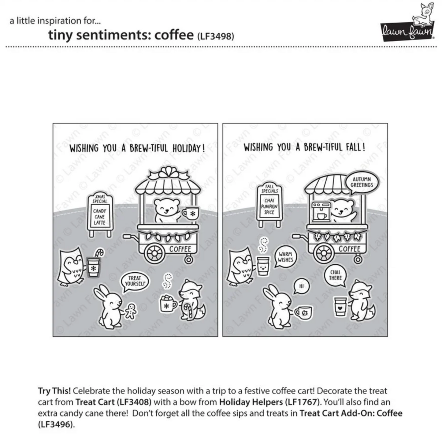 Lawn Fawn Tiny Sentiments: Coffee Bundle