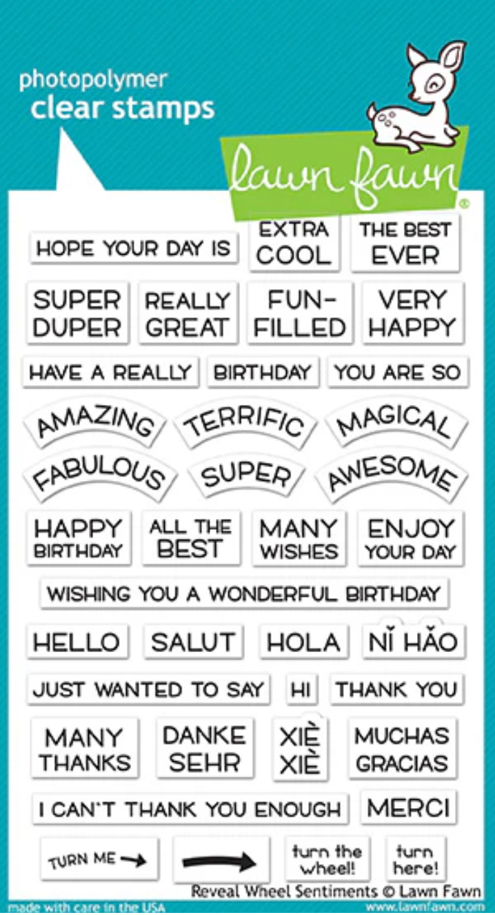 Lawn Fawn Reveal Wheel Sentiments Stamp Set