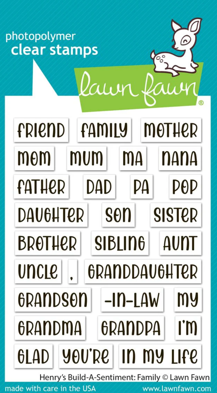 Lawn Fawn Henry's Build-A-Sentiment Family