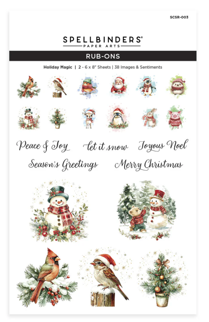 Spellbinders Holiday Magic Rub-Ons from