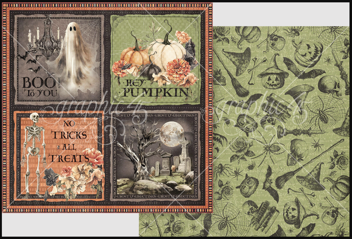Graphic 45 Ghostly Greetings 12×12 Collection Pack