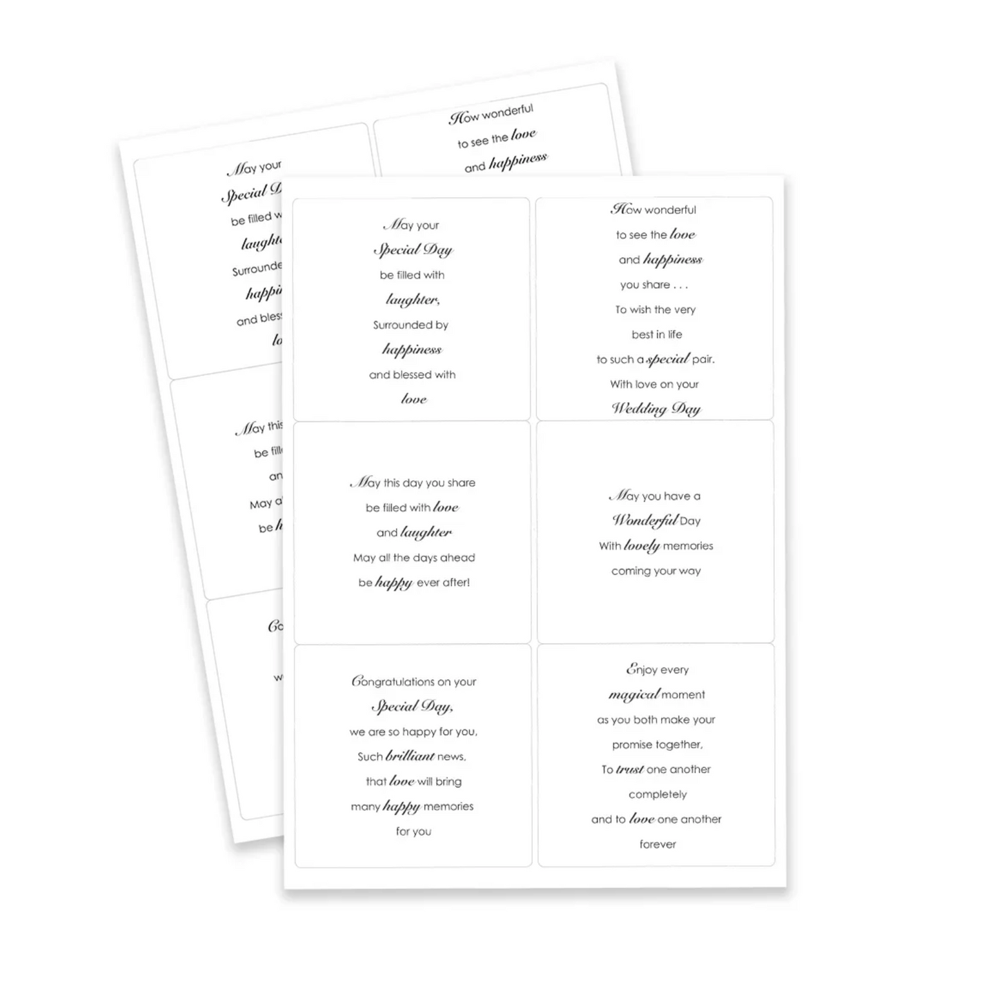 Kanban Crafts Wonderful Days Verses Peelables, 48 stickers
