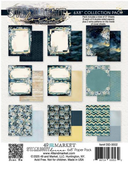 49 and Market Starlight Dreams 6x8 Pad & Laser Cut Elements