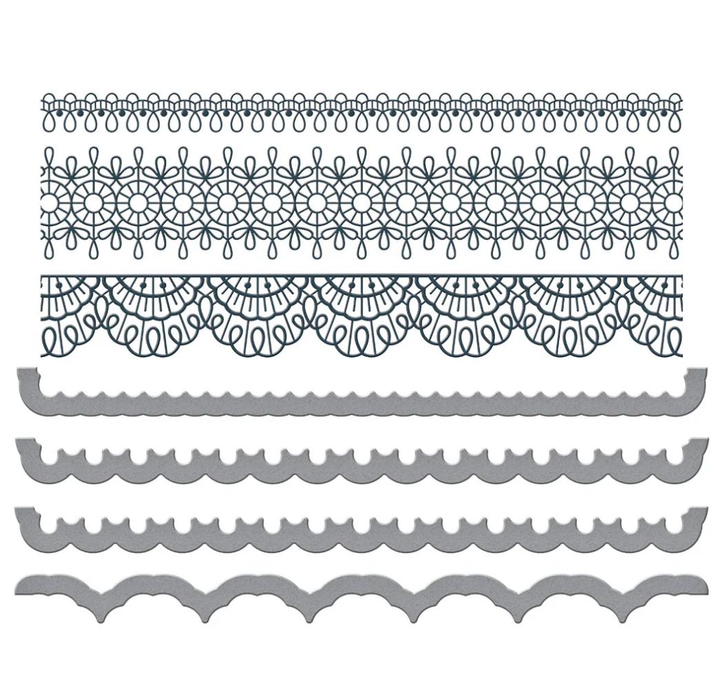 Spellbinders Pressed Lace Borders Press Plate & Die