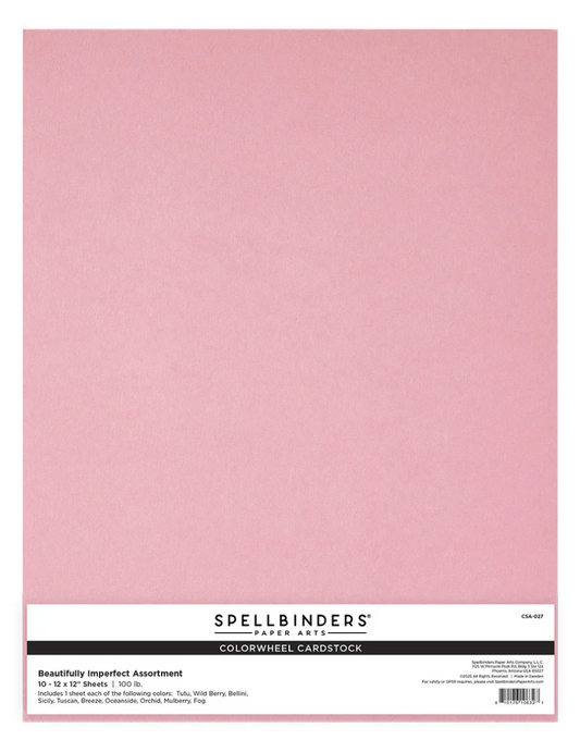 Spellbinders Beautifully Imperfect ColorWheel Cardstock 12 x 12" - 10 Sheets