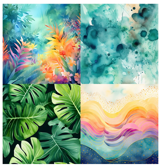 Simply Stated Design Tropical Paradise 12x12 Paper Pack