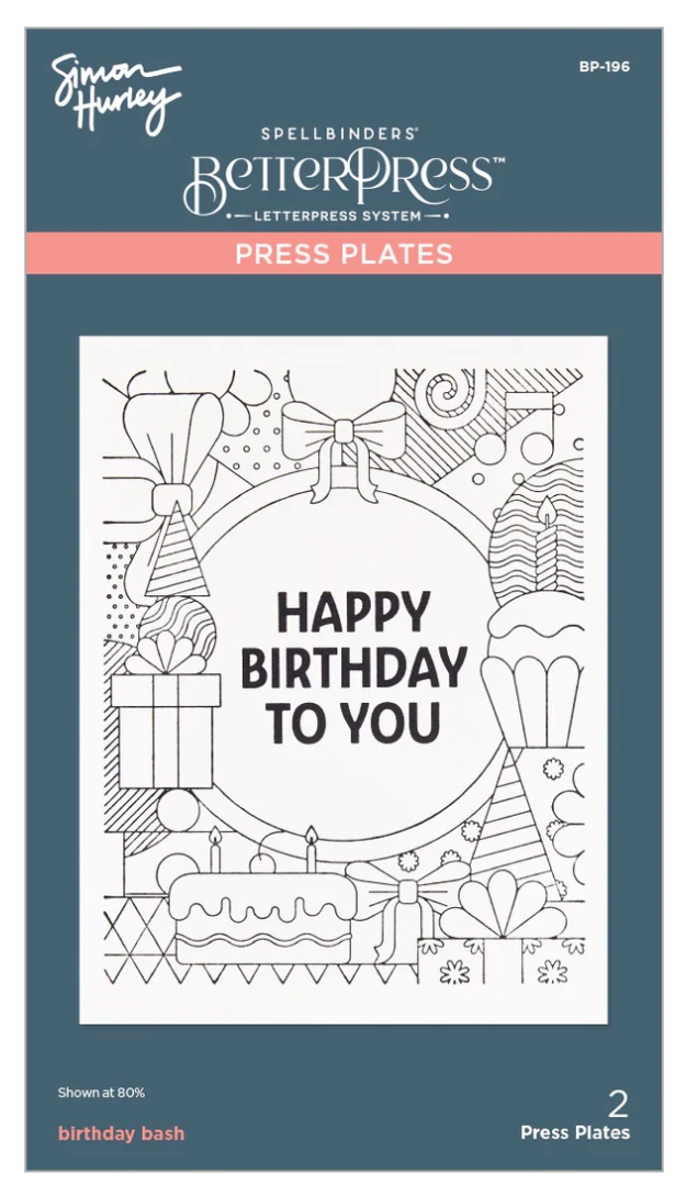 Spellbinders Birthday Bash Press Plates