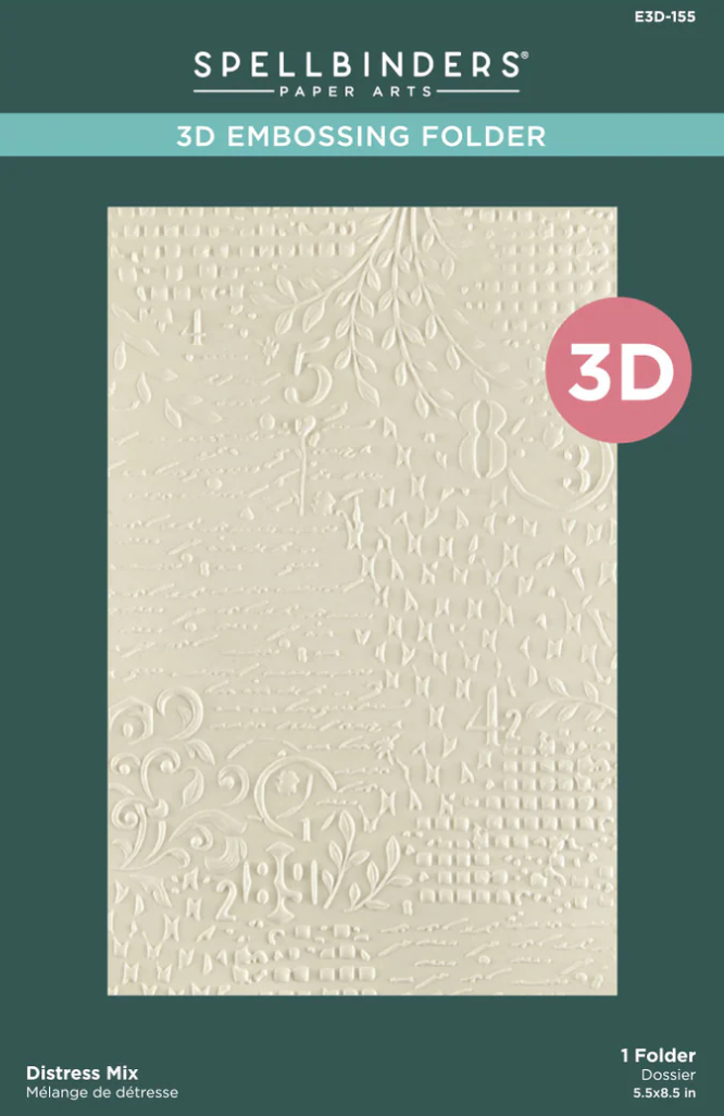 Spellbinders Distress Mix 3D Embossing Folder