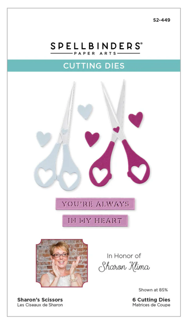 Spellbinders Sharon's Scissors Etched Dies in Honor of Sharon Klima