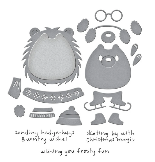 Spellbinders Hedge-Hugs Clear Stamp & Die Set