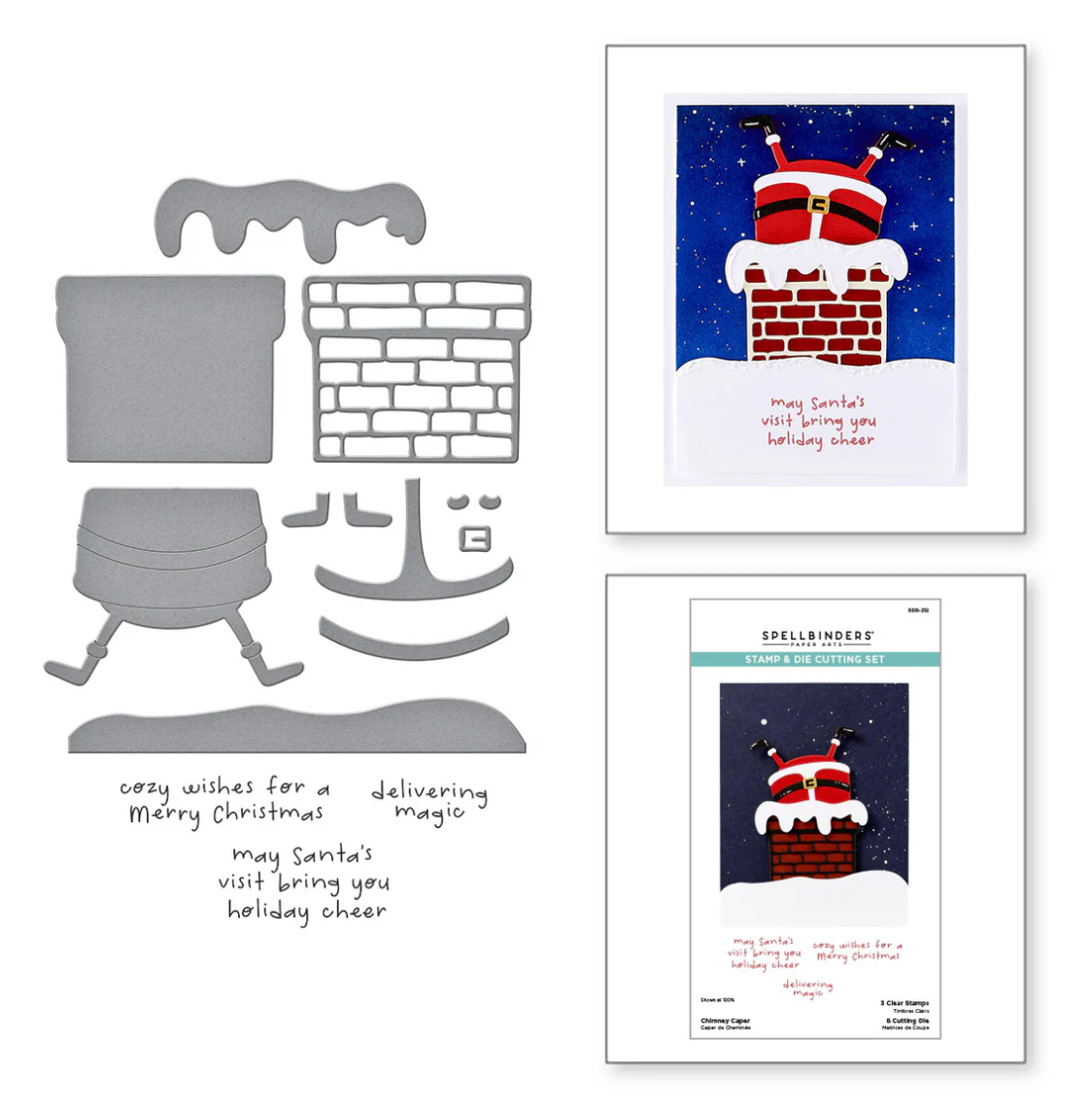 Spellbinders Chimney Caper Clear Stamp & Die Set