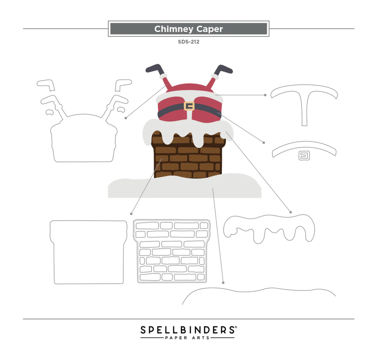 Spellbinders Chimney Caper Clear Stamp & Die Set