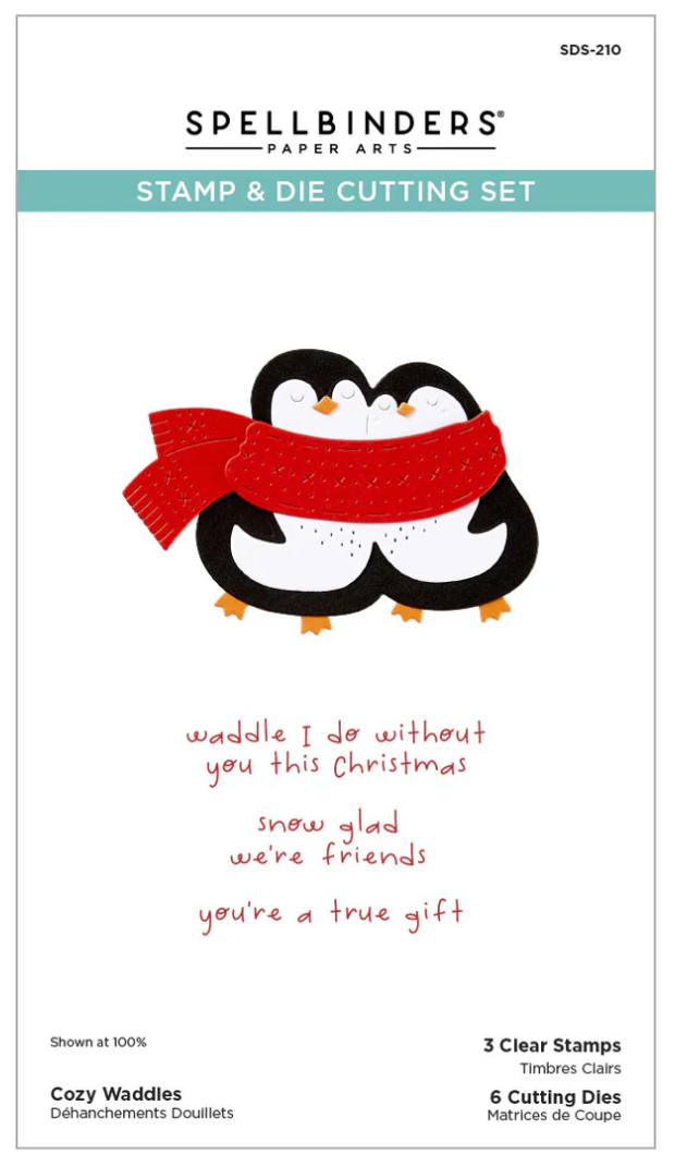 Spellbinders Cozy Waddles Clear Stamp & Die Set