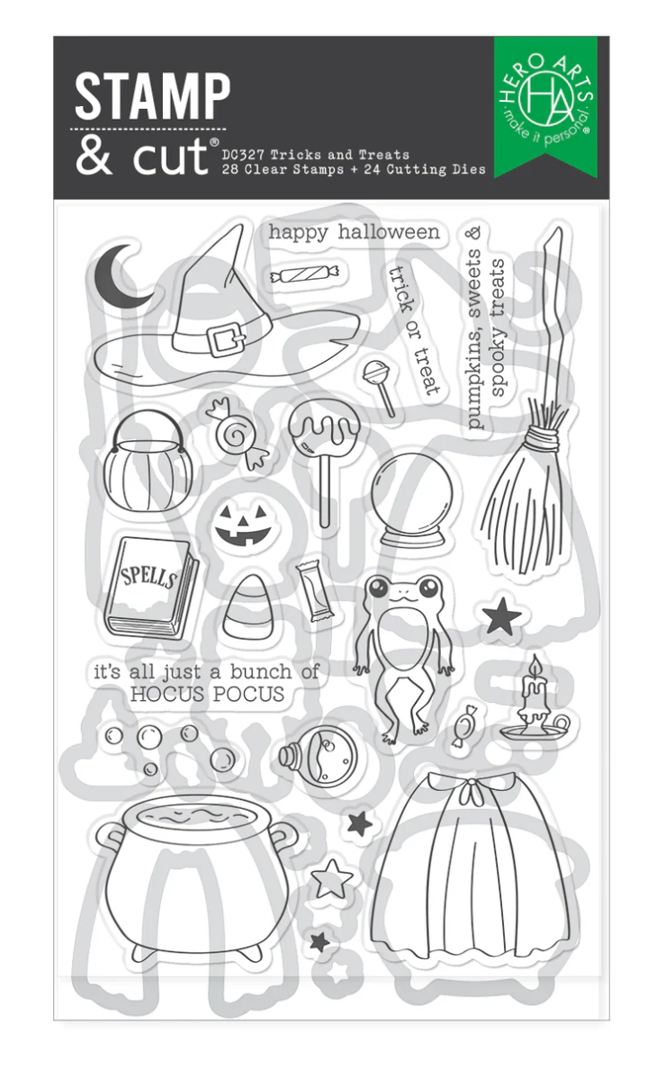 Hero Arts Tricks and Treats Stamp & Cut Set