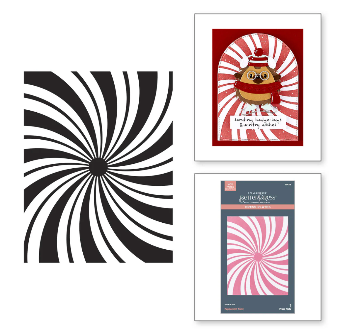 Spellbinders Peppermint Twist BetterPress Plate
