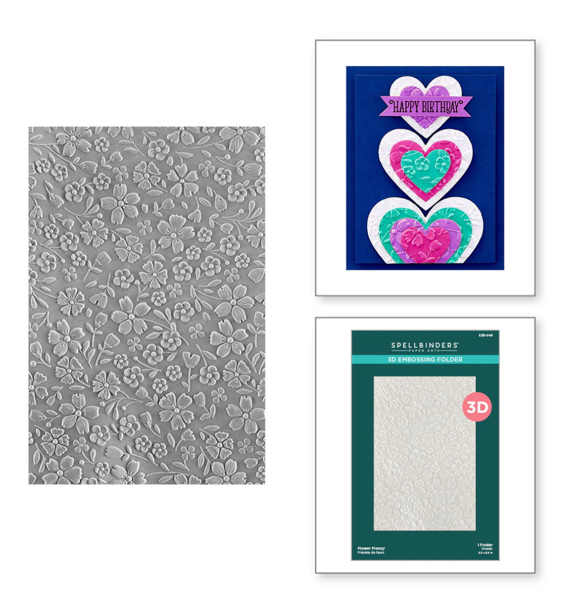 Spellbinders Flower Frenzy 3D Embossing Folder