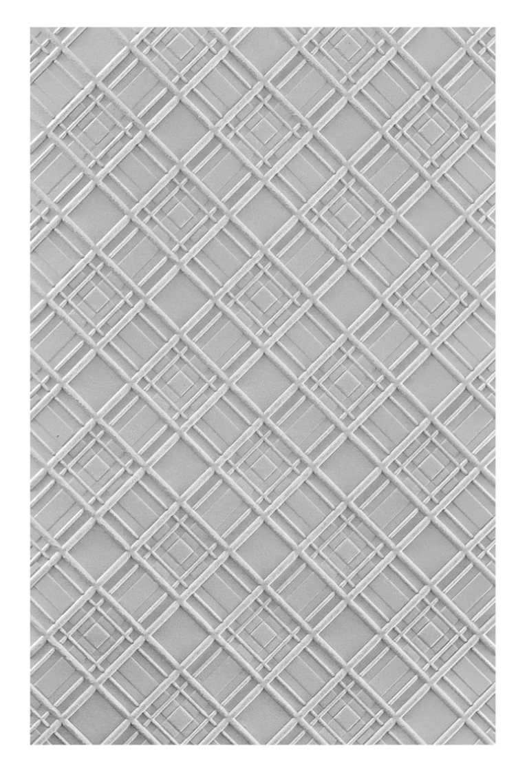Spellbinders Argyle Plaid 3D Embossing Folder